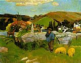 The Swineherd Brittany by Paul Gauguin
